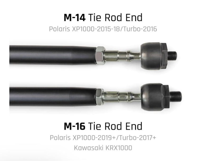 DRT Polaris RZR Turbo S/S4 HD Billet Aluminum Tie Rod Kit, (M16 Rack)