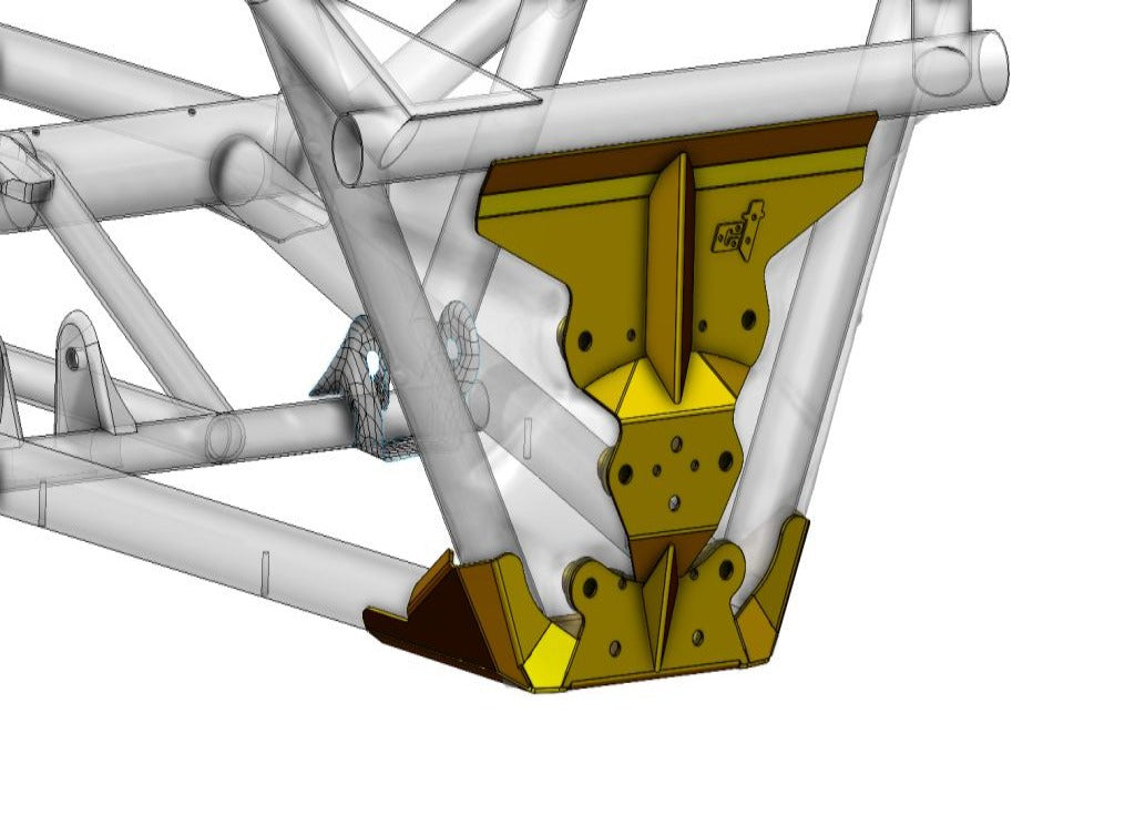 Maverick X3 Rear Radius Rod Reinforcement Plate - Durable reinforcement plate designed to enhance the structural integrity and durability of rear radius rods in Can-Am Maverick X3 vehicles.